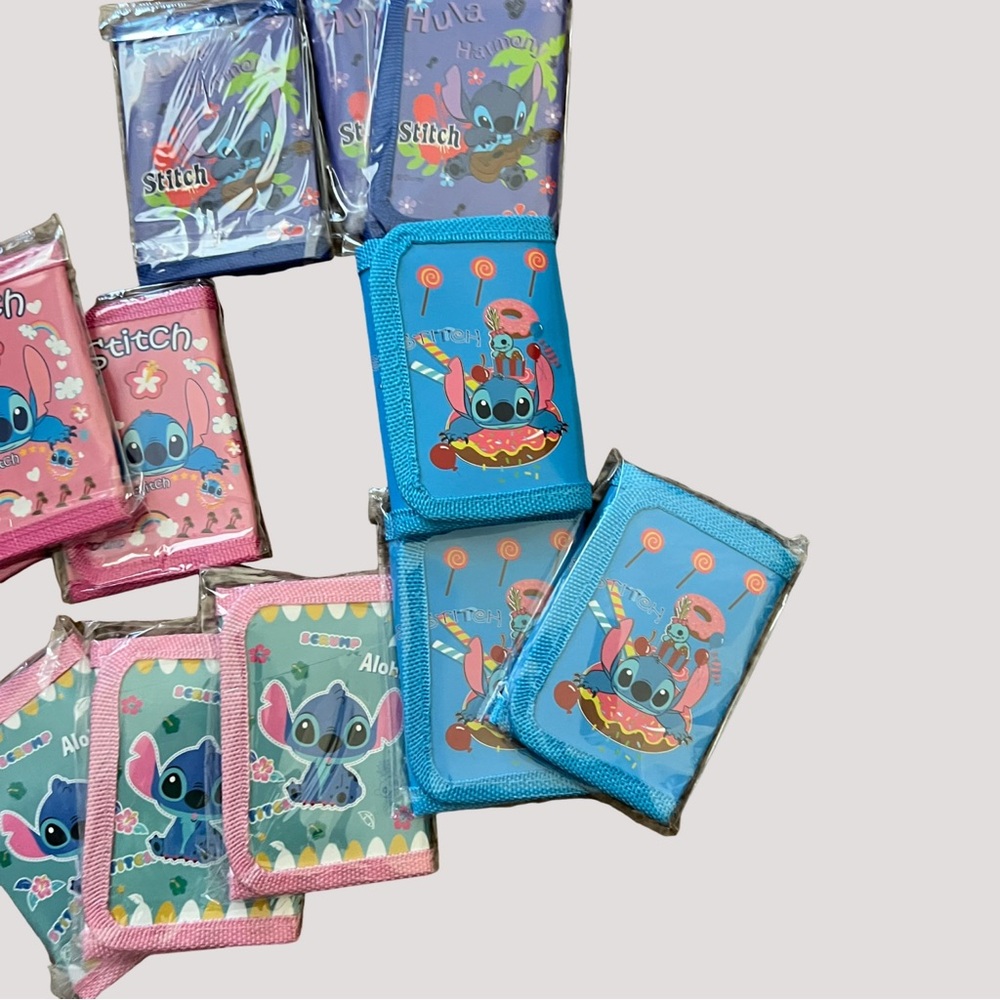 Wholesale Bundle Stitch Kids Wallets - Pink, Blue, Purple- 12 Total - Picture 7 of 7